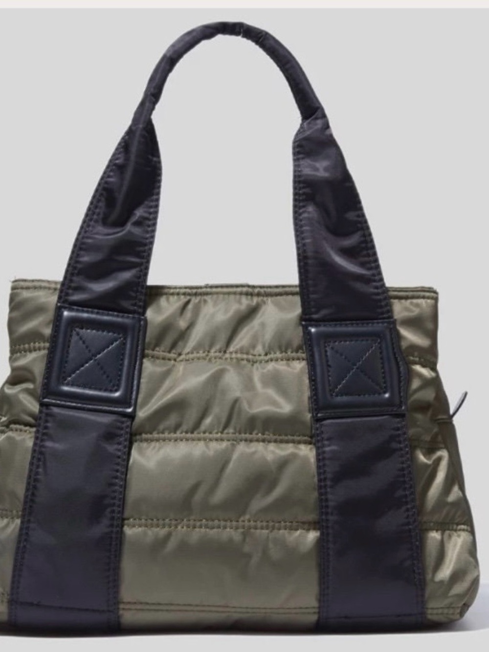 NEW W/O tags Quilted Tote Bag in Olive Green and Black